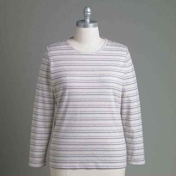 Laura Scott Women's Long Sleeve Crewneck Top - Plus