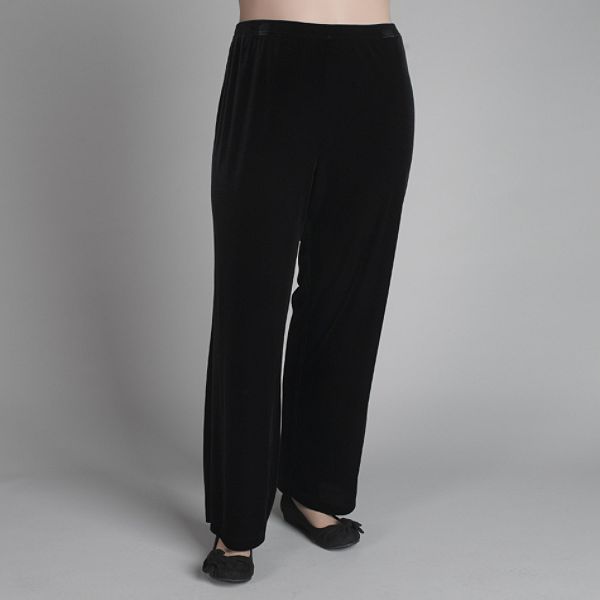 Laura Scott Women's Pull-on Velour Pants - Plus