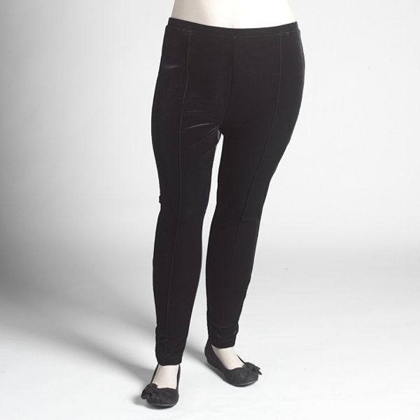 Apostrophe Women's Velvet Leggings - Plus