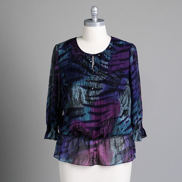 Women's Blouson Top - Plus