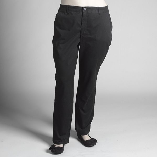 Gloria Vanderbilt Women's Twill Pants - Plus