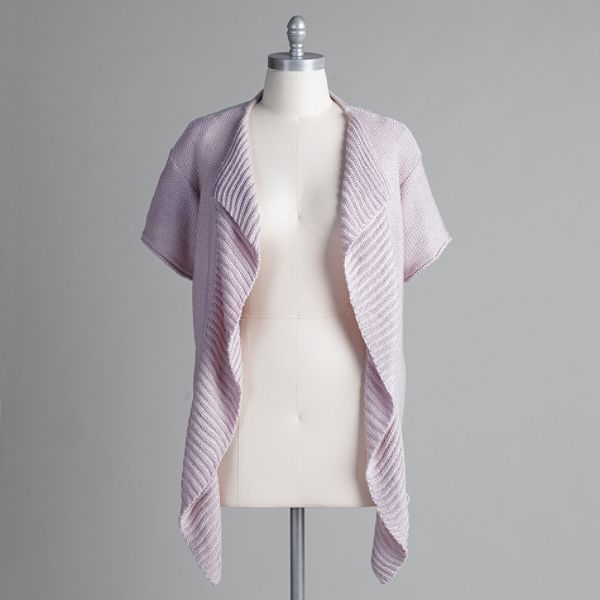 Beverly Drive Women's Plus Drape Front Sweater