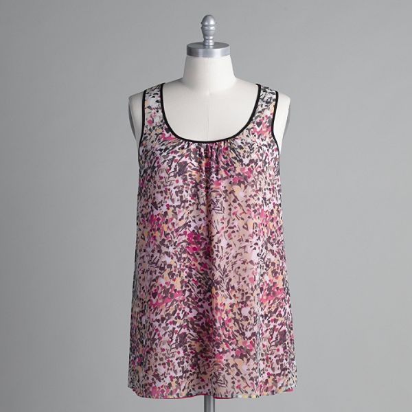 Beverly Drive Women's Plus Floral Tank Top