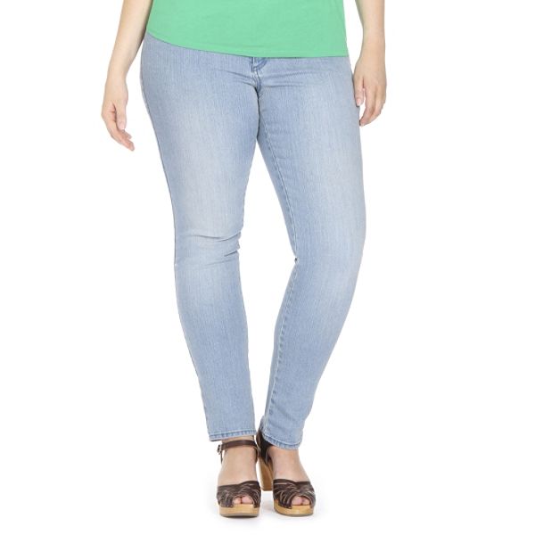 Uk Style By French Connection Women's Plus Light Wash Denim Legging