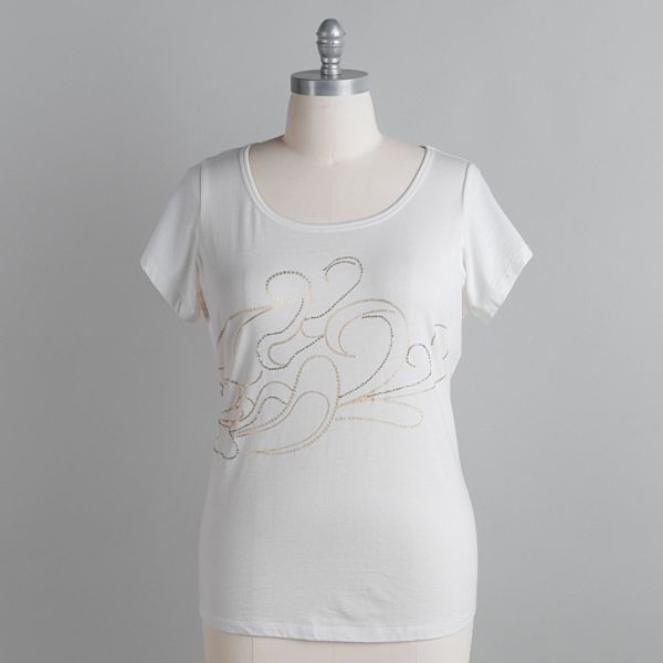 American Star Women's Plus Embellished Tee