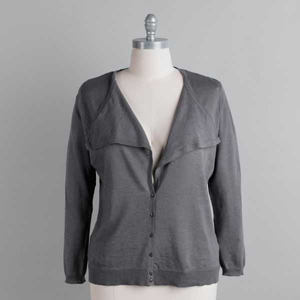 Beverly Drive Women's Plus Wide Collar Sweater