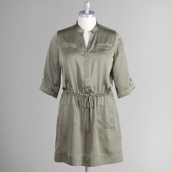 Beverly Drive Women's Plus Mini Nailhead Dress
