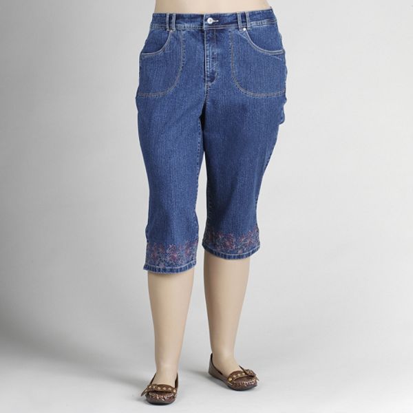 Gloria Vanderbilt Women's Plus Slimming Capri Jeans