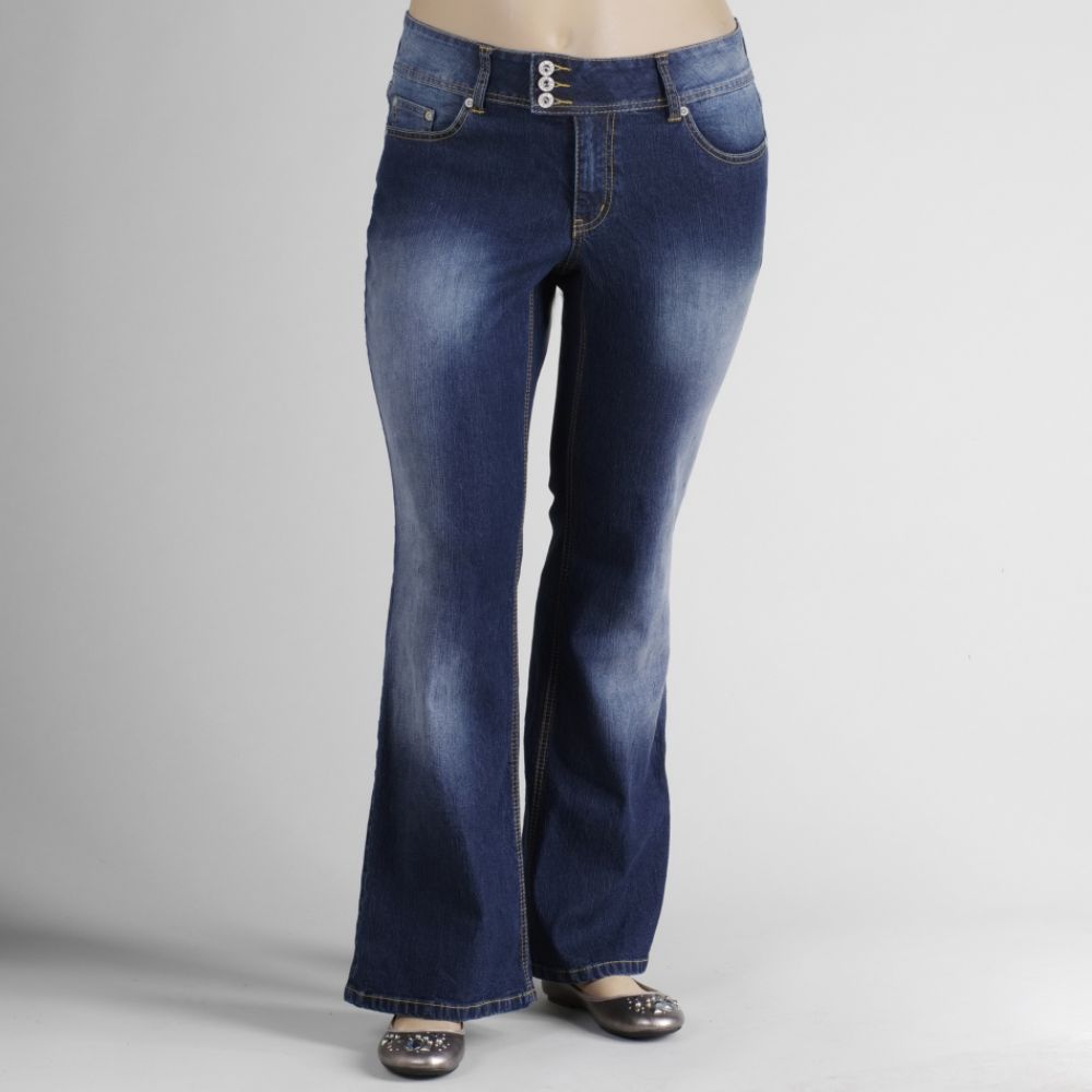 Angels Women’s Plus Tab-Waist Flare Jeans at Sears.com