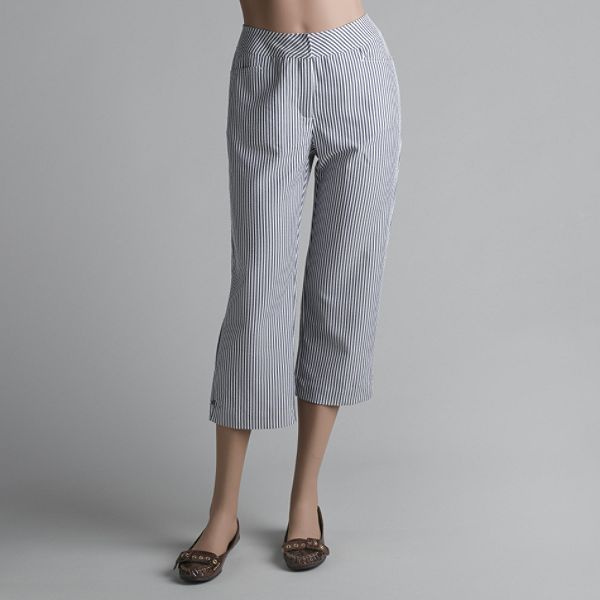 Sag Harbor Women's Flexi-waist Seersucker Pants