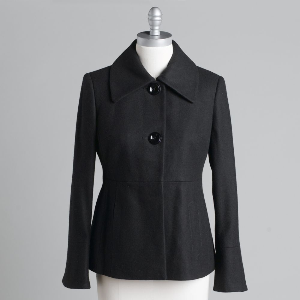 Apostrophe Women's Short Wool Swing Coat