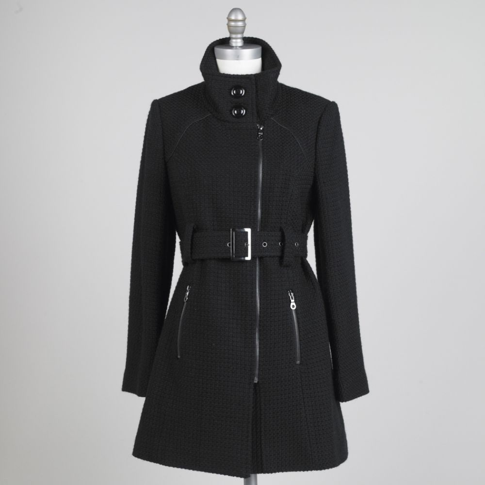 MAC High Collar Belted Coat