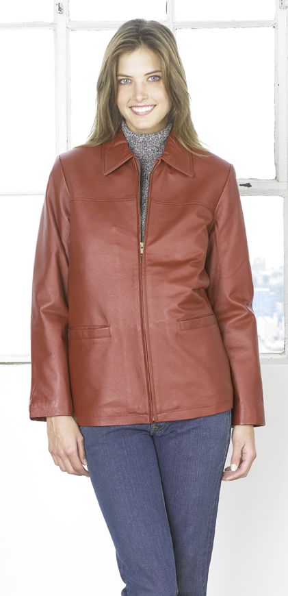 Excelled Leather Zip Front Jacket at Kmart.com