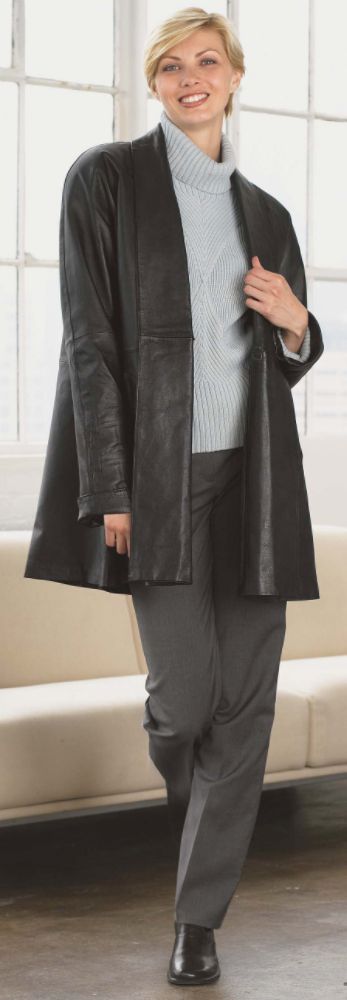 Excelled Women's Leather Swing Coat at Kmart.com