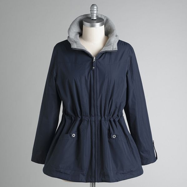 Free Country Women's Plus Reversible Coat With Cinched Waist