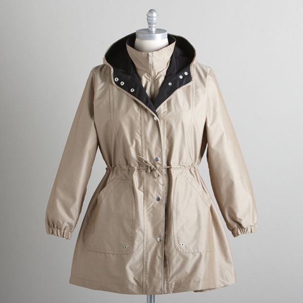 Laura Scott Women's Plus Hooded Anorak