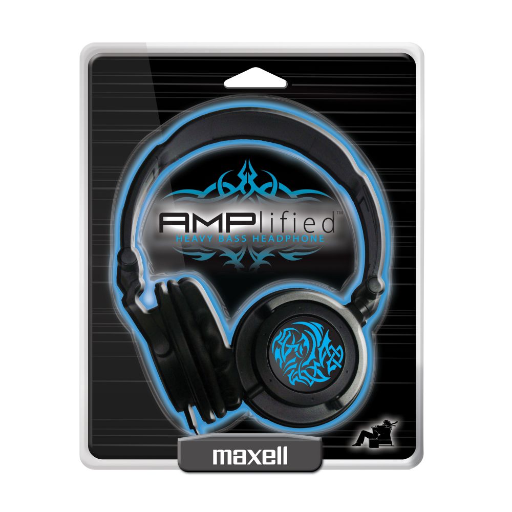 Maxell AMPlified Headphones- Blue
