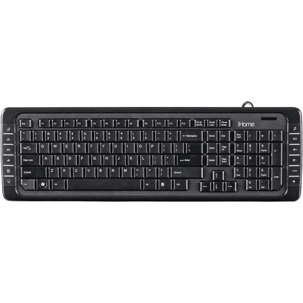 iHOME Multimedia Keyboard - Black