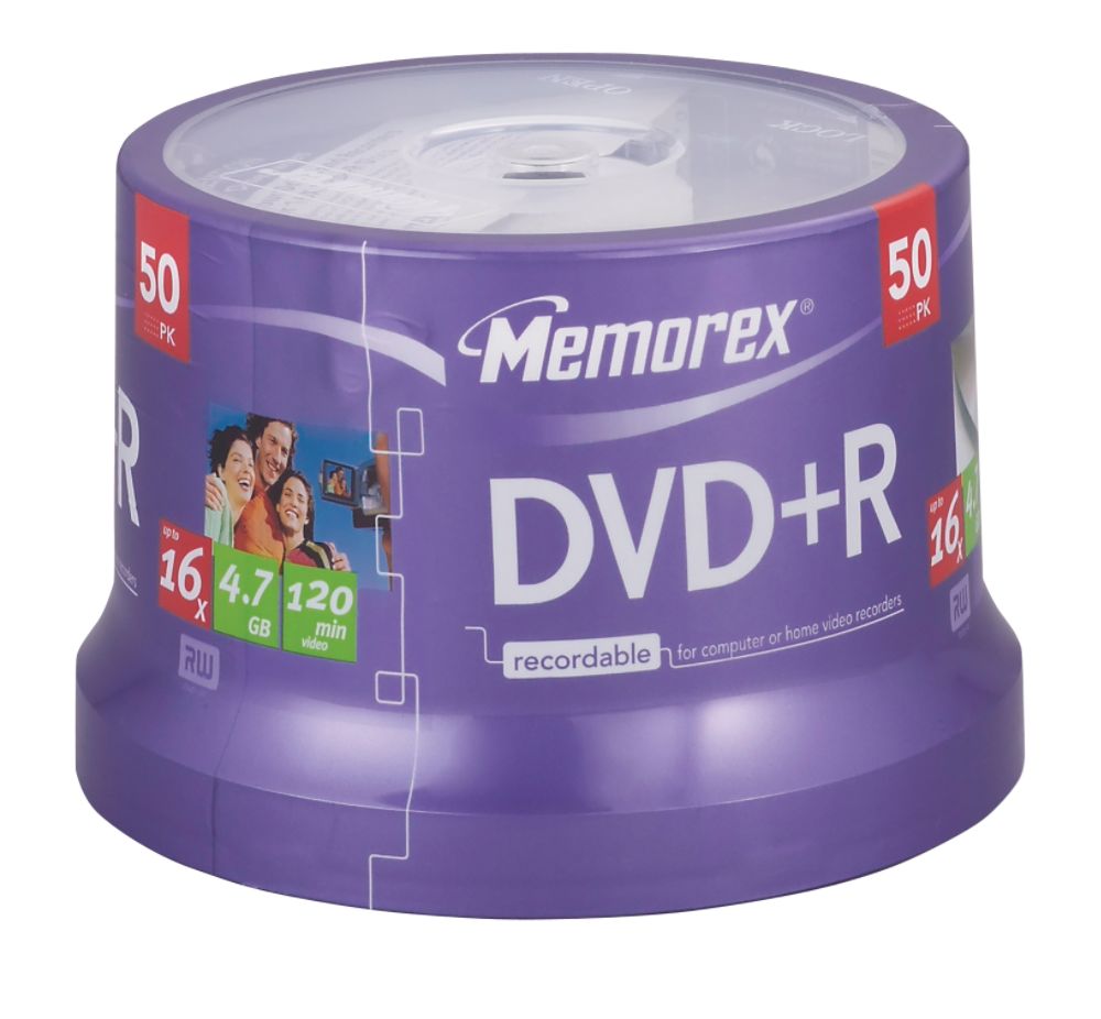 Memorex DVD+R, 50 Pk.