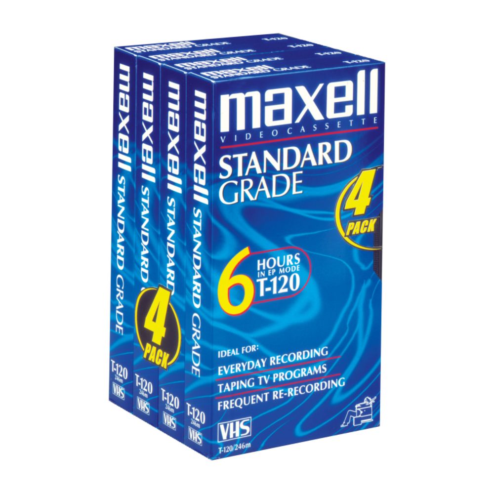 Maxell 4pk. Standard Grade 6 hr. Video Cassette, T-120 at Kmart.com