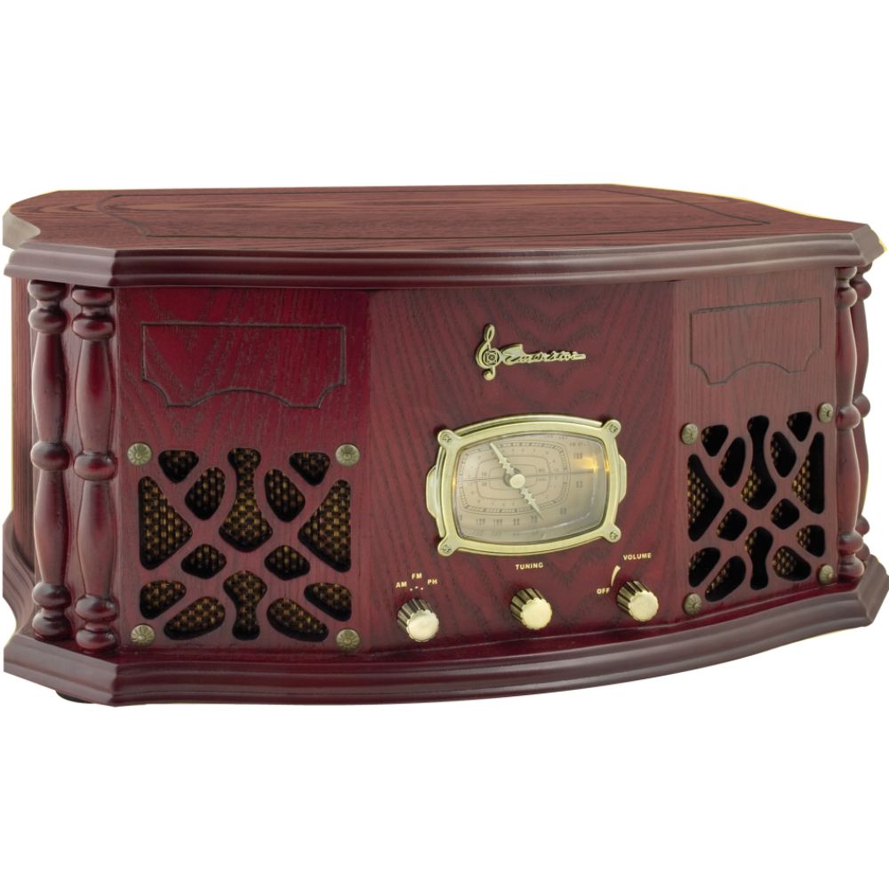 Emerson Heritage Series Home Stereo System with AM/FM Receiver and Belt Drive Turntable