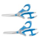 Special Freestyle Two-Pack- 5-1/2" Blue Craft/Hobby Scissors & 7" Blue All-Purpose Scissors