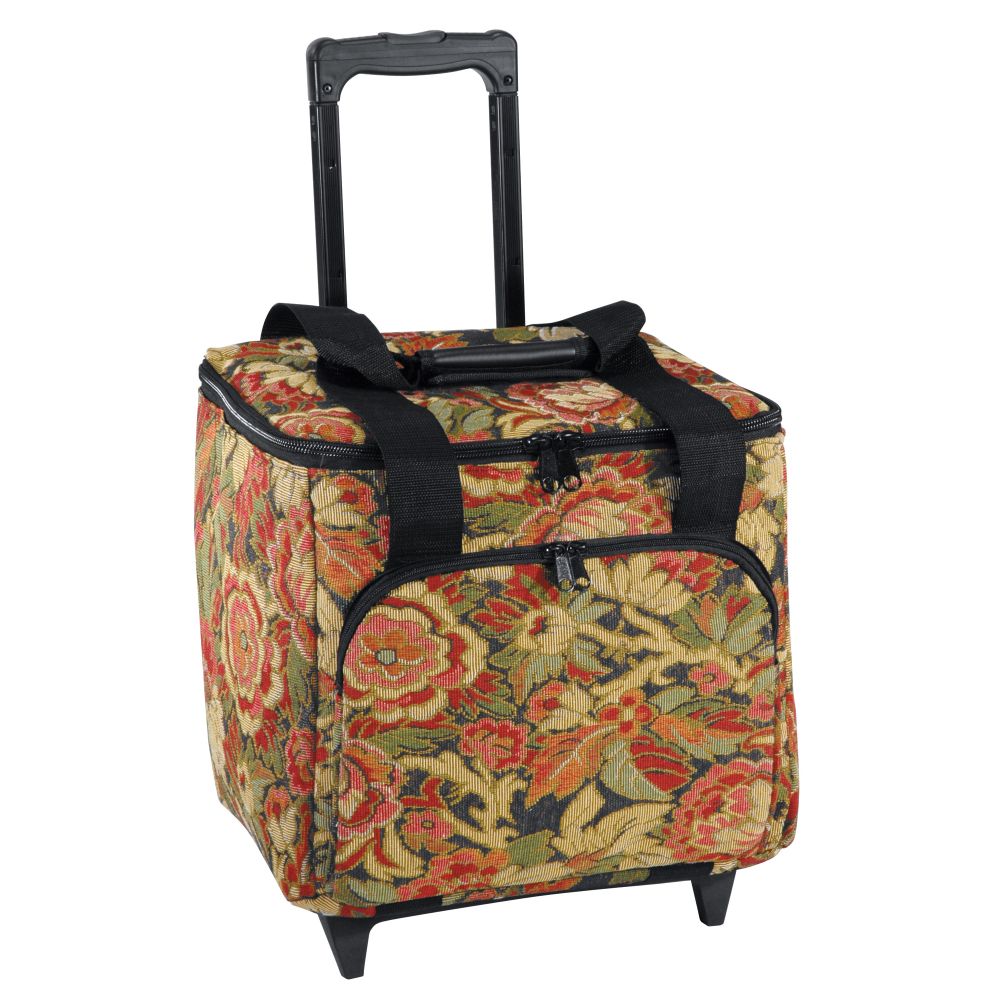Hemline DeLuxe Serger trolley in burgundy floral at Kmart.com