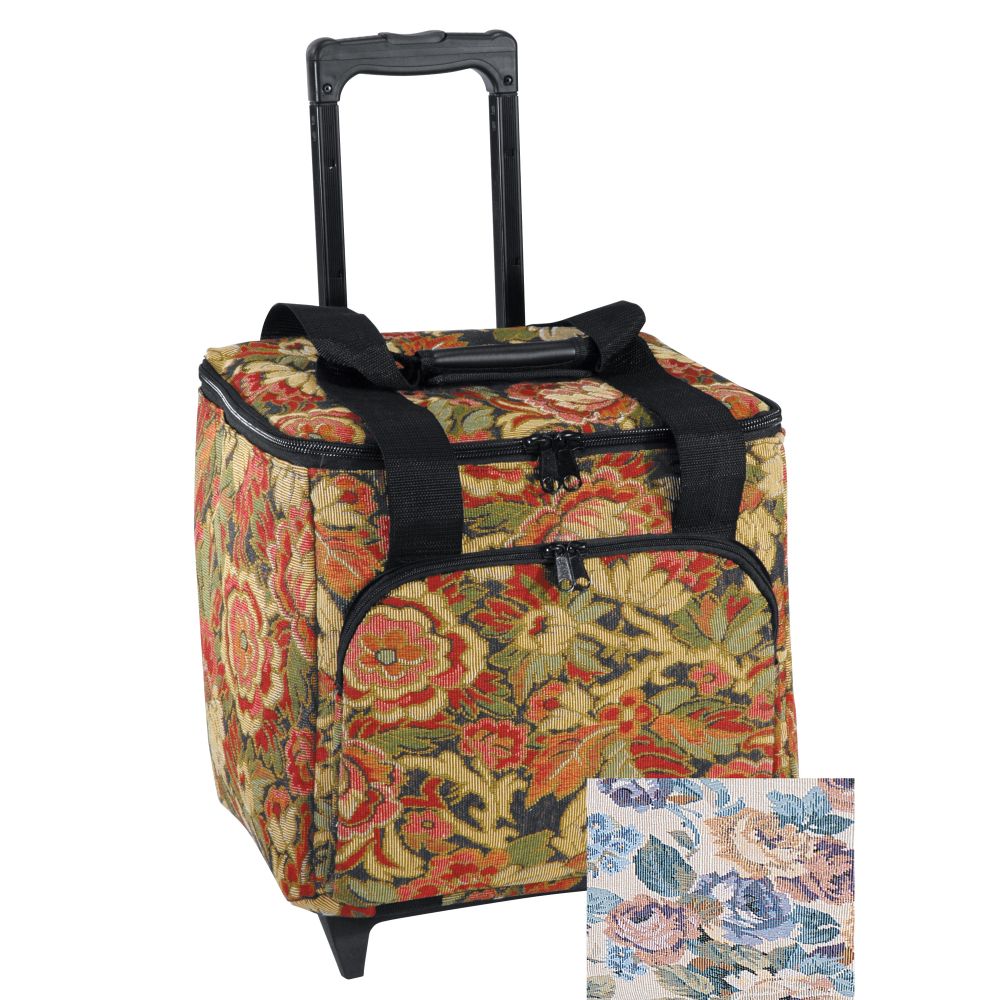 Hemline DeLuxe Serger trolley in cream floral at Kmart.com