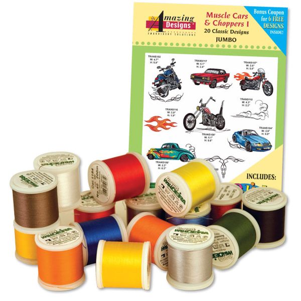 Amazing Designs Muscle Cars & Choppers w/ madeira 18 Spool GiftBox at Kmart.com