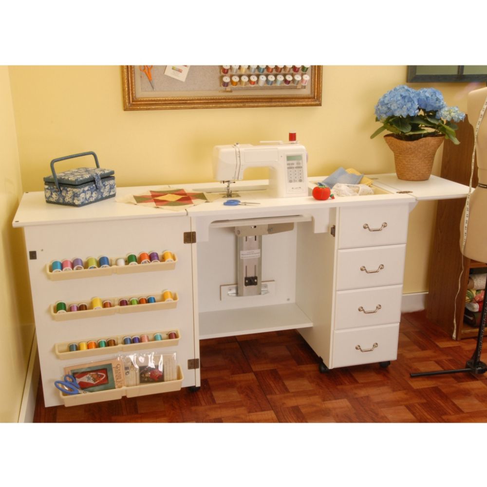 Arrow Sewing Arrow Air Lift Sewing Cabinet, White