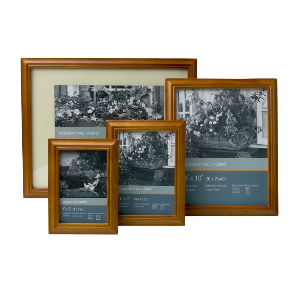 Essential Home Ribbed Honey Picture Frame Collection