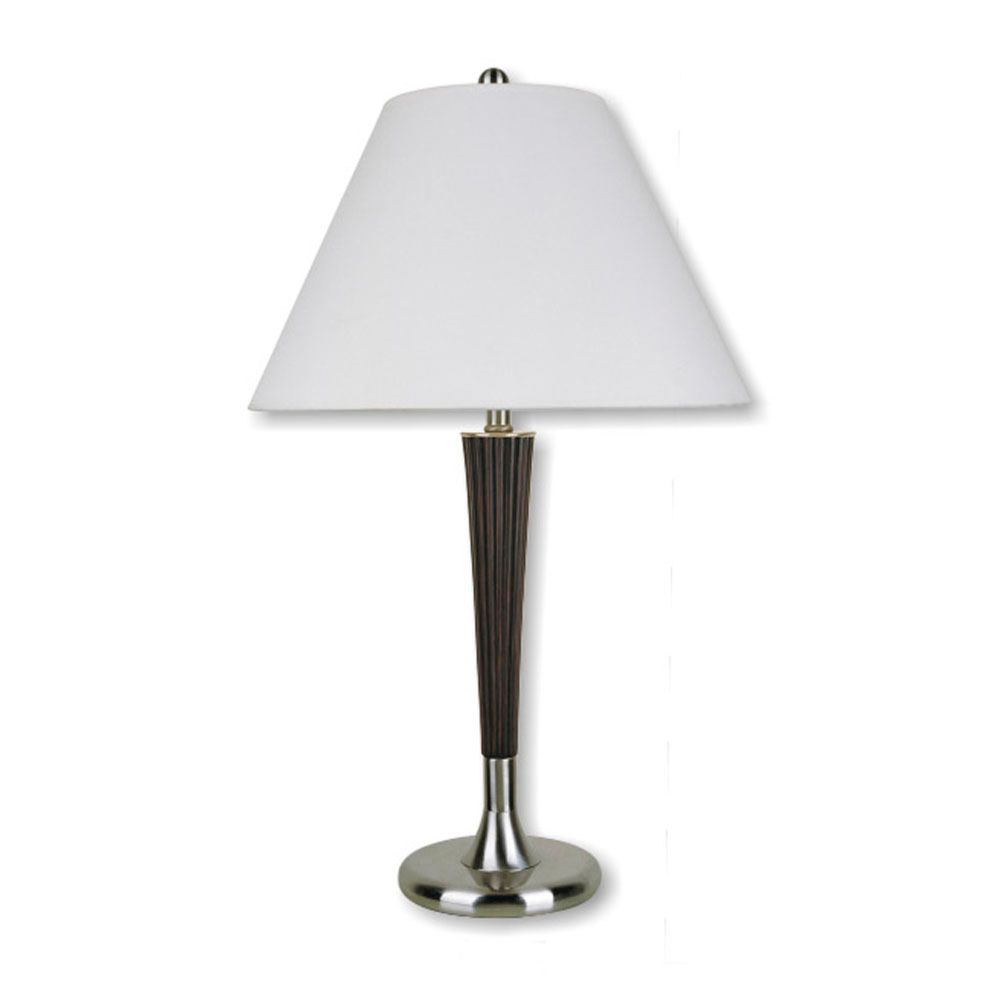 Ore Table Lamp - Walnut/ Silver