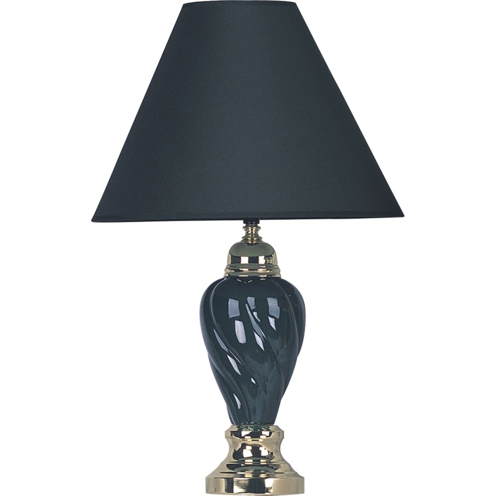 Ore 22" Ceramic Table Lamp - Black