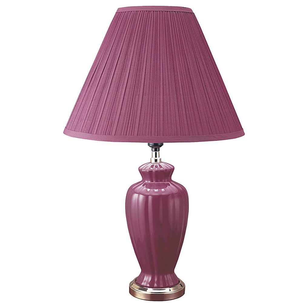 Ore 26" Ceramic Table Lamp - Burgundy at Kmart.com