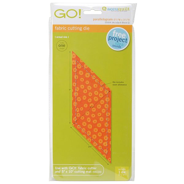 Accuquilt Go! Fabric Cutting Dies-parallelogram 3-3/4"x3-1/2" 550-04