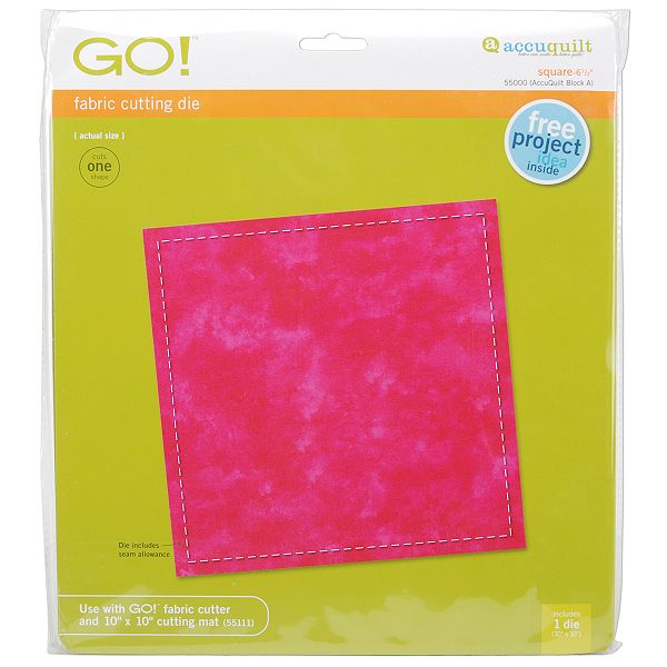 Accuquilt Go! Fabric Cutting Dies-square 6-1/2" Quilt Block A 550-00