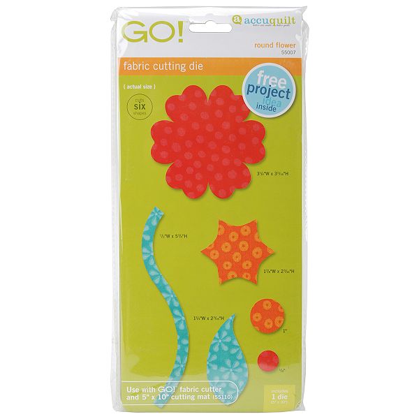 Accuquilt Go! Fabric Cutting Dies-round Flower 550-07