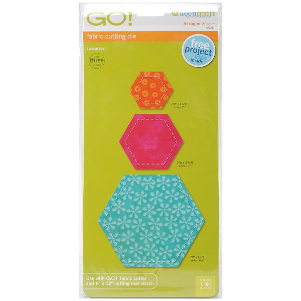 Accuquilt Go! Fabric Cutting Dies-hexagons 550-11