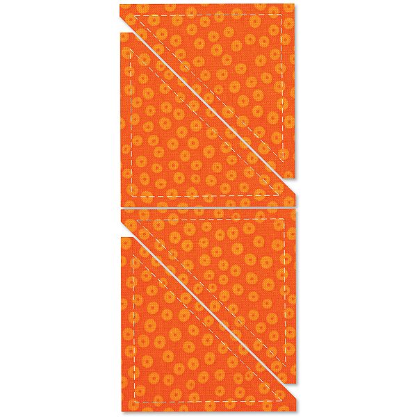 Accuquilt Go! Fabric Cutting Dies-half Square 4" Finished Triangle 550-31