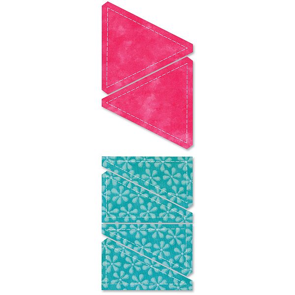 Accuquilt Go! Fabric Cutting Dies-triangles In Square 3" Finished 550-27