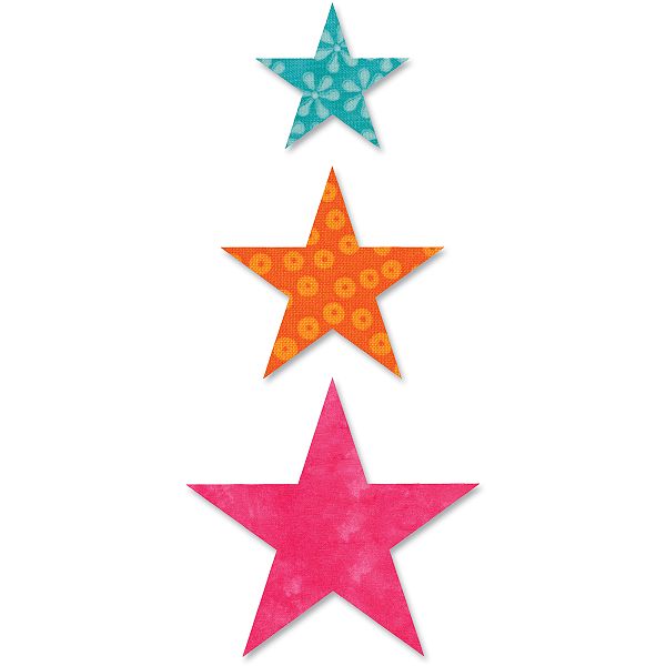 Accuquilt Go! Fabric Cutting Dies-star 2", 3" & 4" 550-28