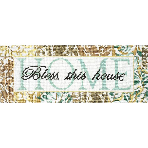 Tobin Bless This House Counted Cross Stitch Kit-7"X18" 14 Count