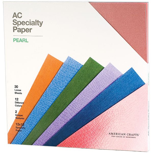 American Crafts Pearl 2 -specialty Cardstk 12 ACSC12-71220