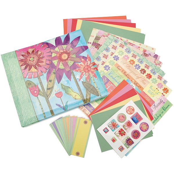 Tapestry By C.R. Gibson Tapestry Scrapbook Kit 8"X8"-Friends Are Like Flowers