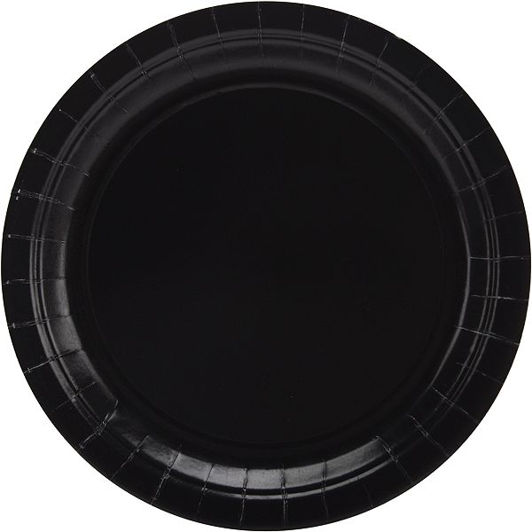 Amscan Big Party Pack Dinner Paper Plates 9" 60/pkg-black 650013-10