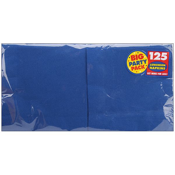Amscan Big Party Pack Luncheon Napkins 6.5" 125/pkg-bright Royal Blue 610013-105