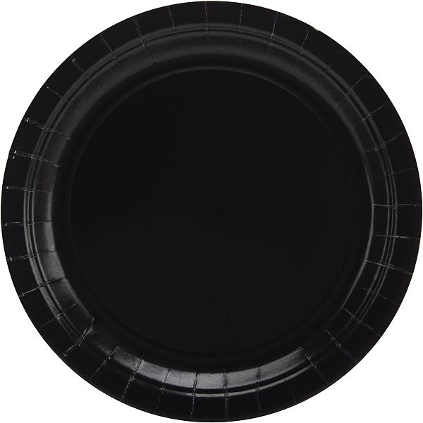 Amscan Big Party Pack Luncheon Paper Plates 7" 60/pkg-black 640013-10
