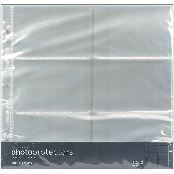 American Crafts Photo Protectors With Sleeves 12"x12" Sheet 10/pkg-6 76728