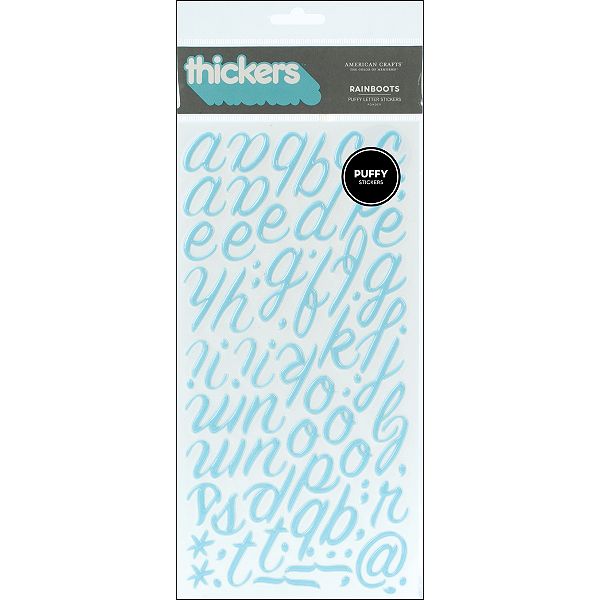 American Crafts Thickers Puffy Vinyl Alphabet Stickers 5.625"x11" P42-966