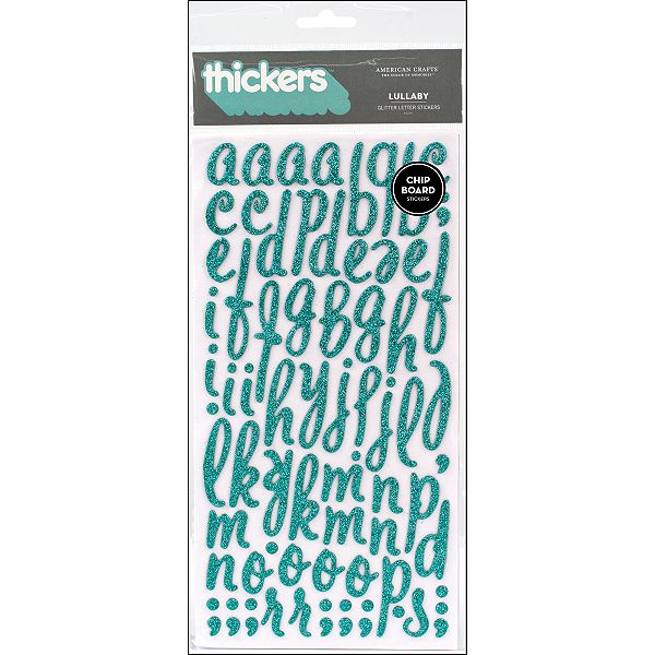 American Crafts Thickers Chipboard Glitter Alphabet Stickers 5.